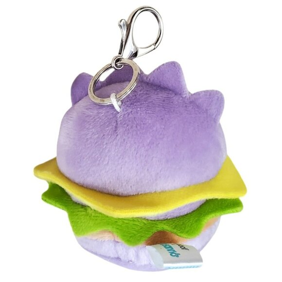 Sanrio Plush Burger Charm Clip Kidrobot Jacket Backpack Zipper Pull Key Maru - Picture 3 of 9